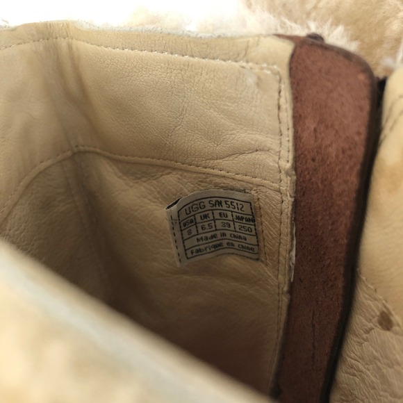 UGG Australia Chrystie Leather Shearling Lined Tall Riding Boots Sz 8 Brown 5512 - Picture 3 of 16